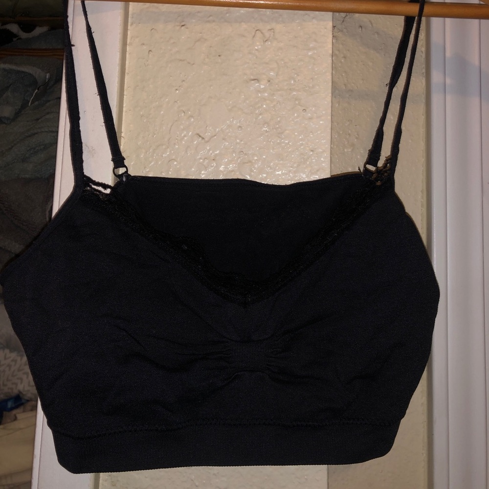 black bralette